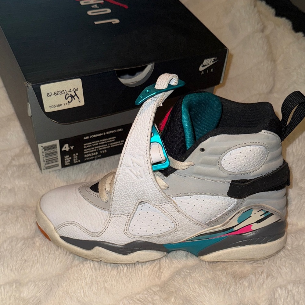 Nike Kids Air Jordan Sneakers - White and Teal